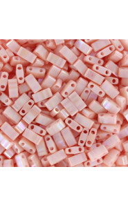Miyuki half tila 5x2.4mm beads - Opaque salmon luster HTL-596